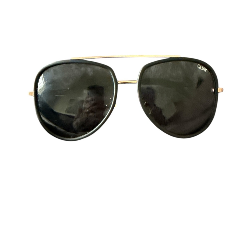 Quay Australia Black Sunglasses with Gold Detail
